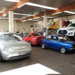 Different types of cars in for servicing at Mike Jackson car servicing west Auckalnd